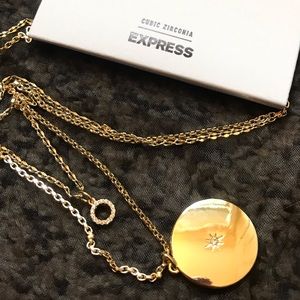 Engraved Star Charm Layered Necklace